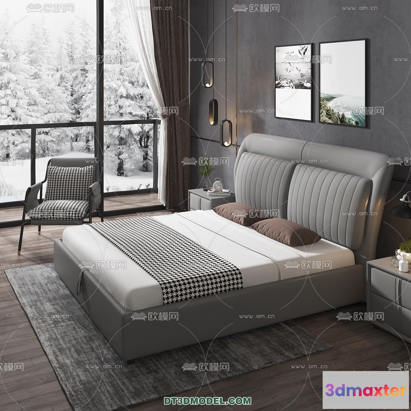1518074 - FURNITURE - BED - 3D Model For Interior Design - 2207 3D Max