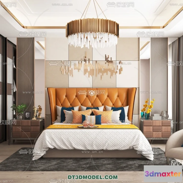 1518076 - FURNITURE - BED - 3D Model For Interior Design - 2208 3D Max