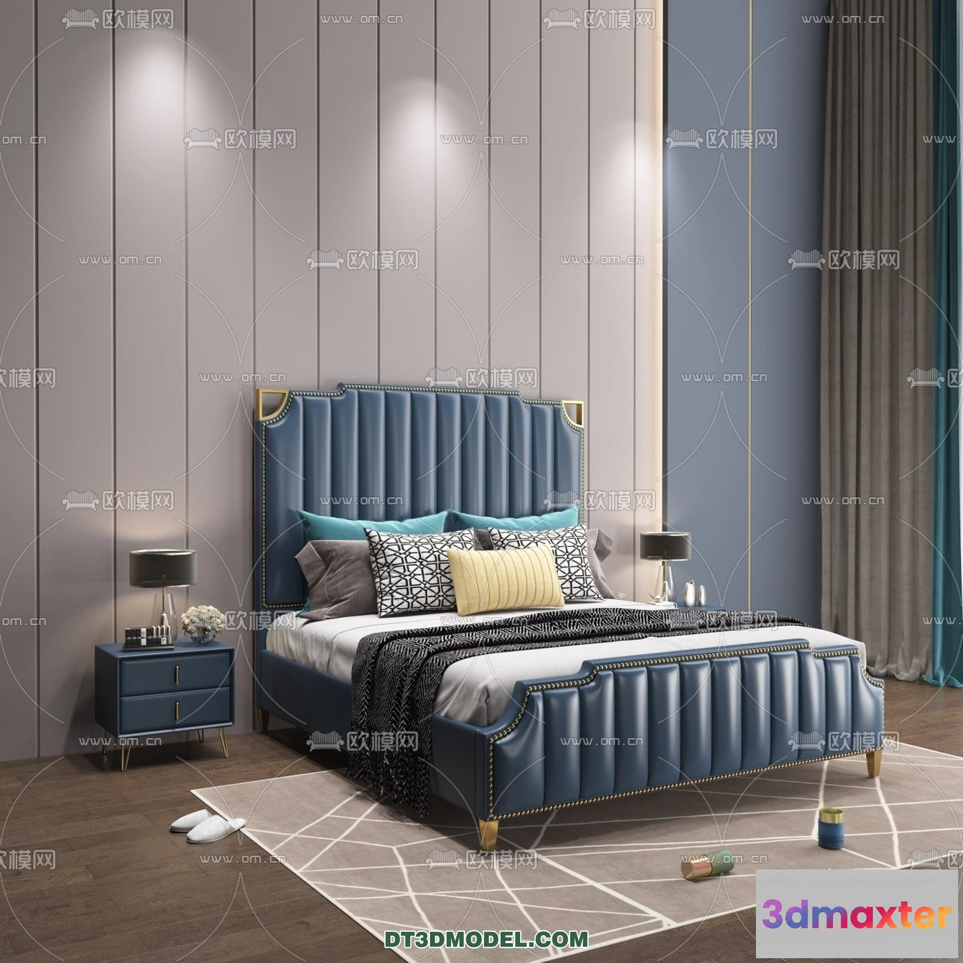 1518080 - FURNITURE - BED - 3D Model For Interior Design - 2210 3D Max