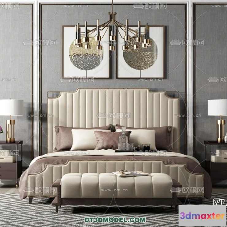 1518084 - FURNITURE - BED - 3D Model For Interior Design - 2212 3D Max