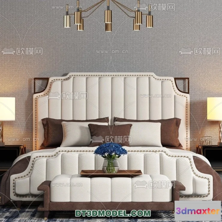 1518086 - FURNITURE - BED - 3D Model For Interior Design - 2213 3D Max