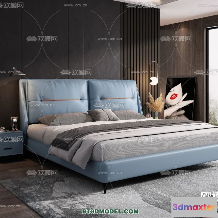 1518090 - FURNITURE - BED - 3D Model For Interior Design - 2215 3D Max