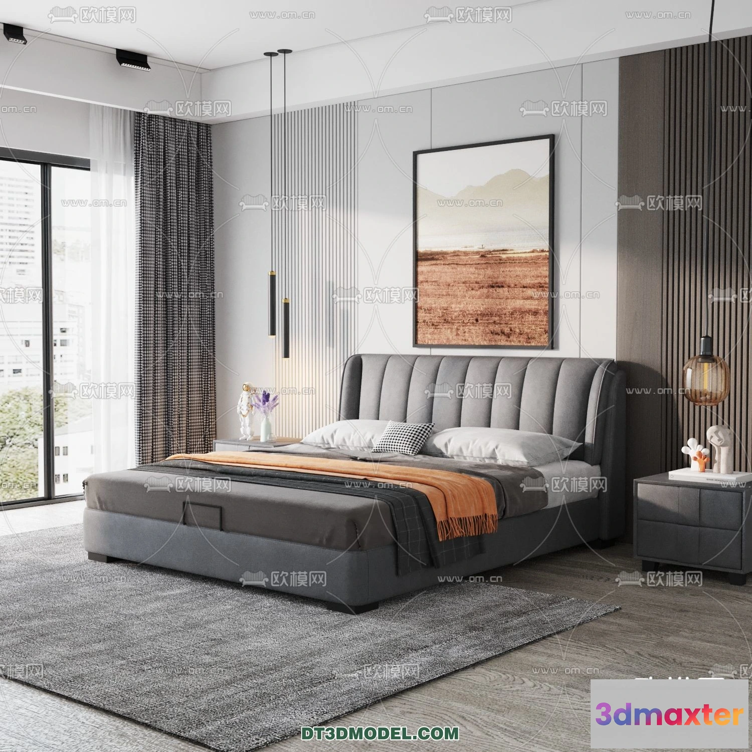1518102 - FURNITURE - BED - 3D Model For Interior Design - 2221 3D Max