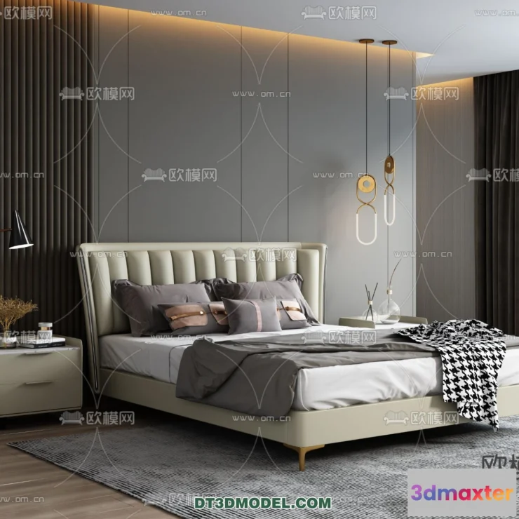 1518108 - FURNITURE - BED - 3D Model For Interior Design - 2224 3D Max