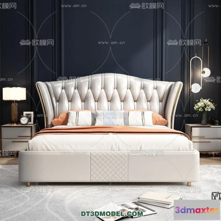 1518110 - FURNITURE - BED - 3D Model For Interior Design - 2225 3D Max