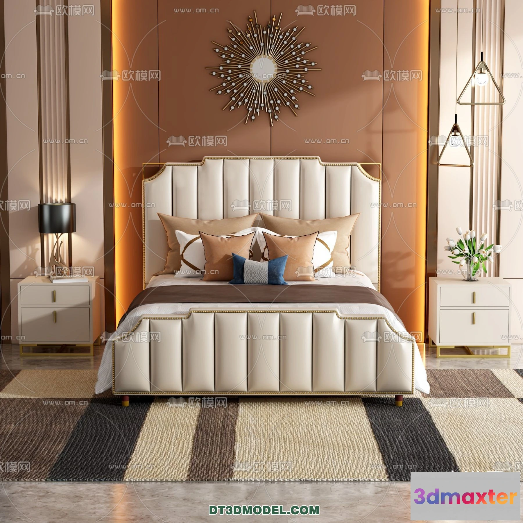 1518114 - FURNITURE - BED - 3D Model For Interior Design - 2227 3D Max