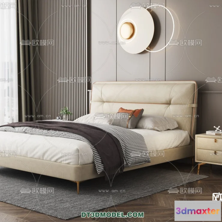 1518120 - FURNITURE - BED - 3D Model For Interior Design - 2230 3D Max