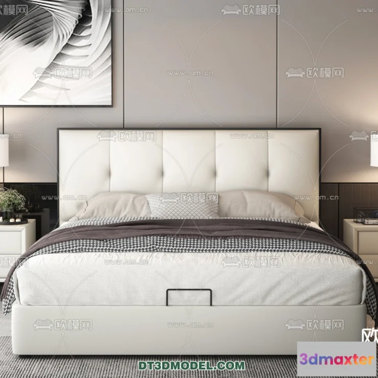 1518122 - FURNITURE - BED - 3D Model For Interior Design - 2231 3D Max