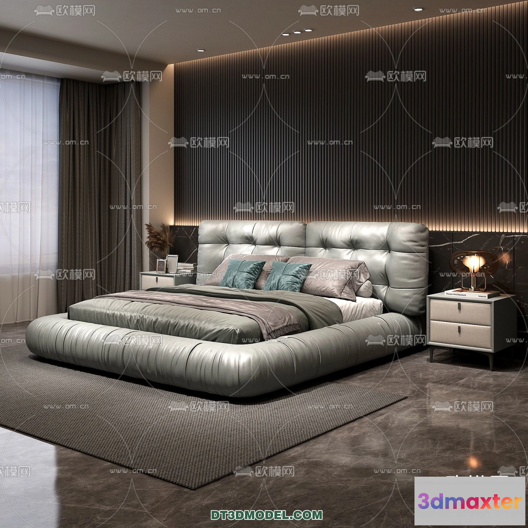 1518126 - FURNITURE - BED - 3D Model For Interior Design - 2233 3D Max