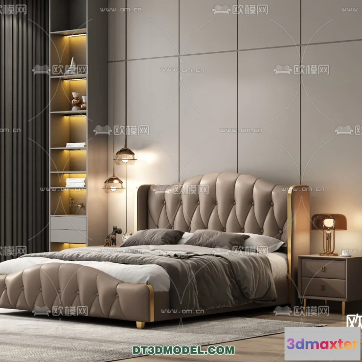 1518146 - FURNITURE - BED - 3D Model For Interior Design - 2243 3D Max