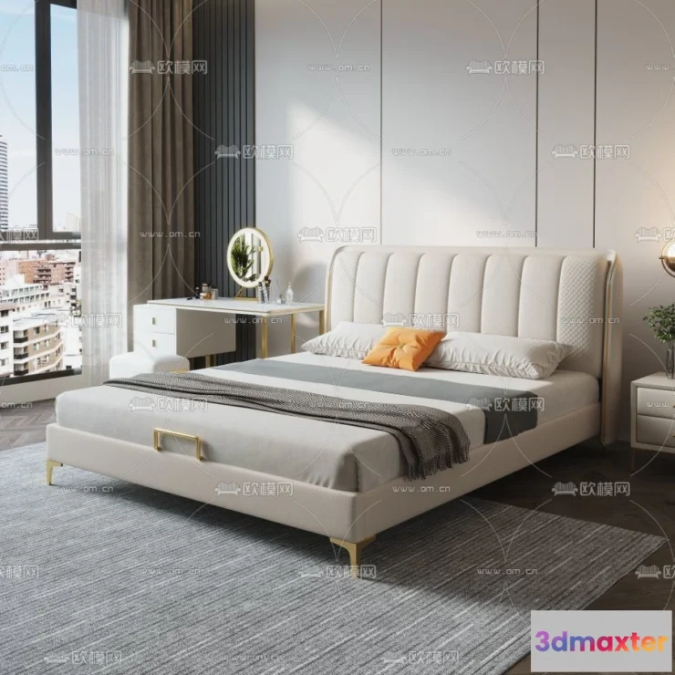 1518150 - FURNITURE - BED - 3D Model For Interior Design - 2245 3D Max