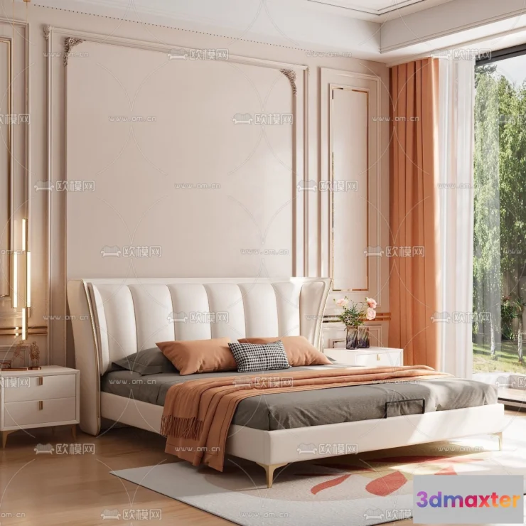 1518158 - FURNITURE - BED - 3D Model For Interior Design - 2249 3D Max