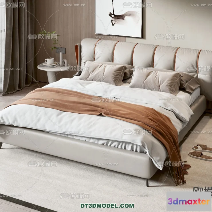 1518168 - FURNITURE - BED - 3D Model For Interior Design - 2254 3D Max