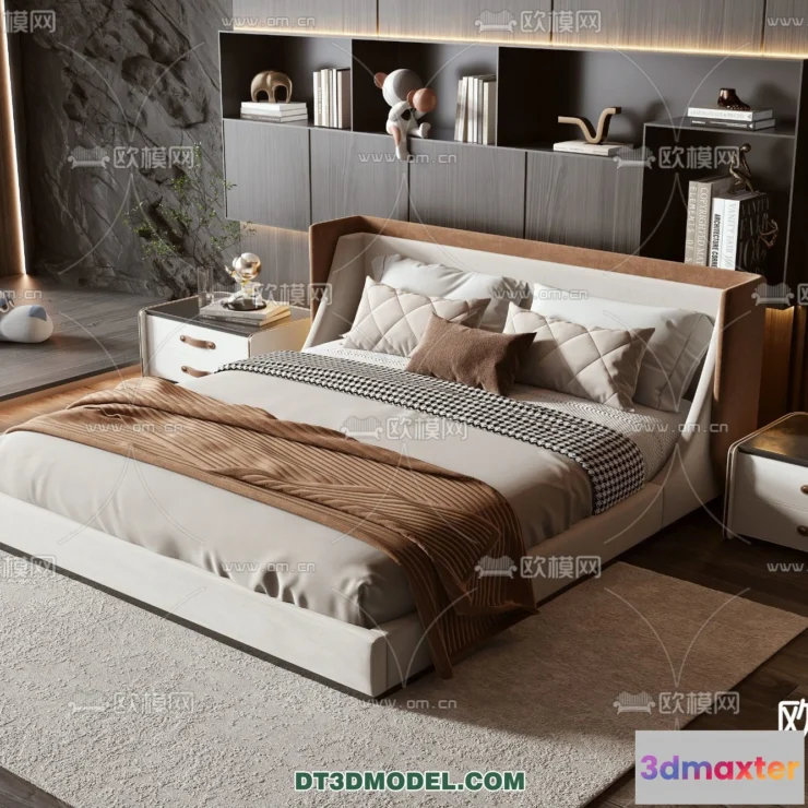 1518172 - FURNITURE - BED - 3D Model For Interior Design - 2256 3D Max