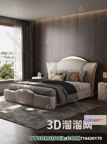 1518206 - FURNITURE - BED - 3D Model For Interior Design - 2273 3D Max