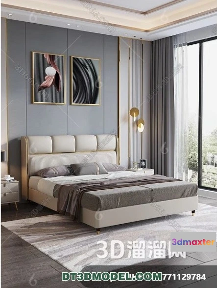 1518218 - FURNITURE - BED - 3D Model For Interior Design - 2279 3D Max