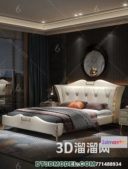 1518224 - FURNITURE - BED - 3D Model For Interior Design - 2282 3D Max