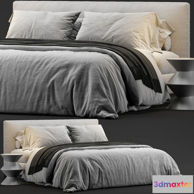 1538314 - Minotti Andersen Quilt Bed 3D Max