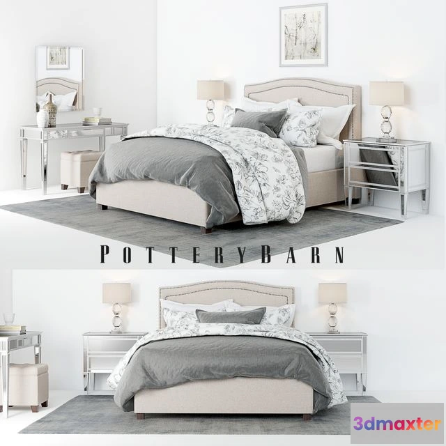 1538714 - Pottery Barn Tamsen Bed set 01 3D Max