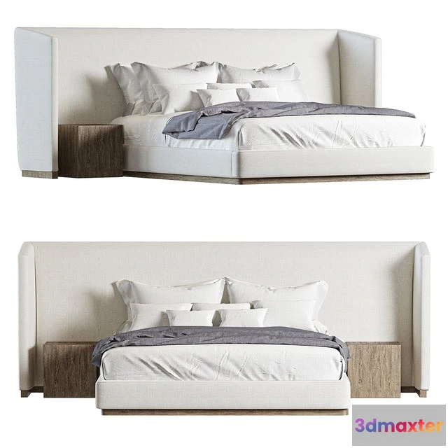 1538794 - RH ALESSA EXTENDED SHELTER BED 3D Max