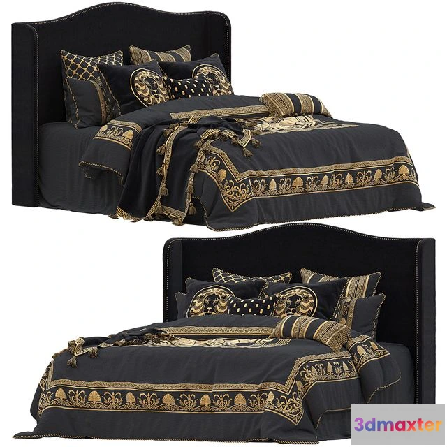1539305 - Massimo Black Quilt Cover Set by Davinci 3D Max