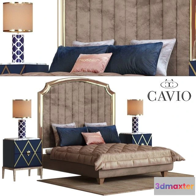 1539799 - CAVIO ART DECO LINE Letto 180 SH6840F 3D Max