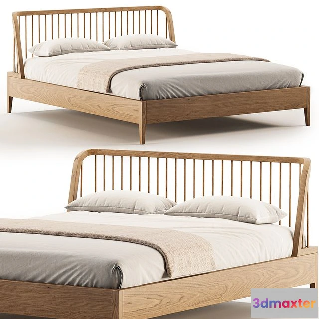 1541059 - Spindle Oak Bed 3D Max