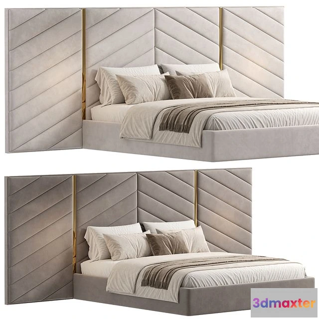 1542203 - Albero bed with wide headboard 3D Max