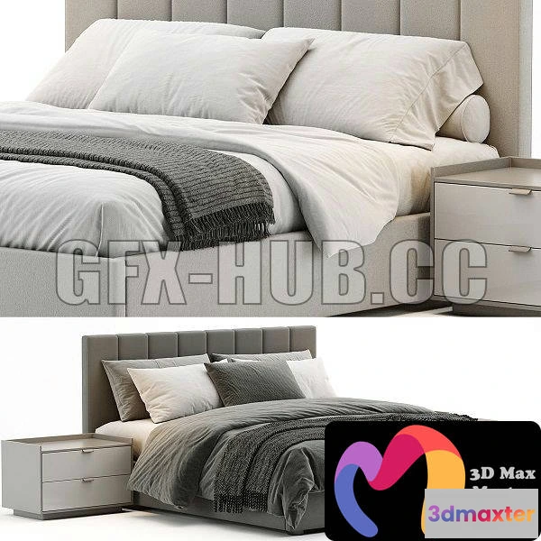 1543747 - West Elm Emmett Bed 3D Max