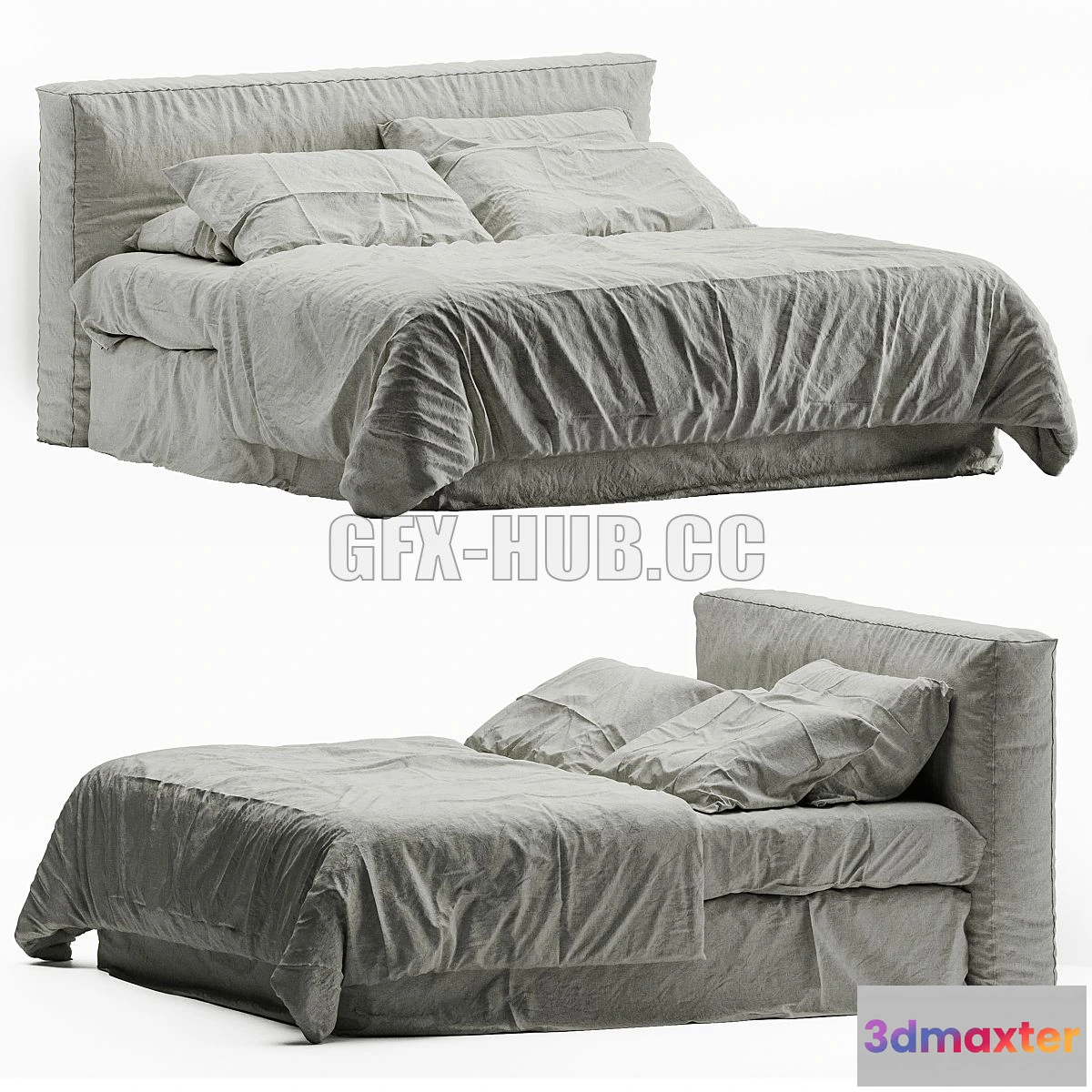 1546817 - Flocca linen bedding 3D Max