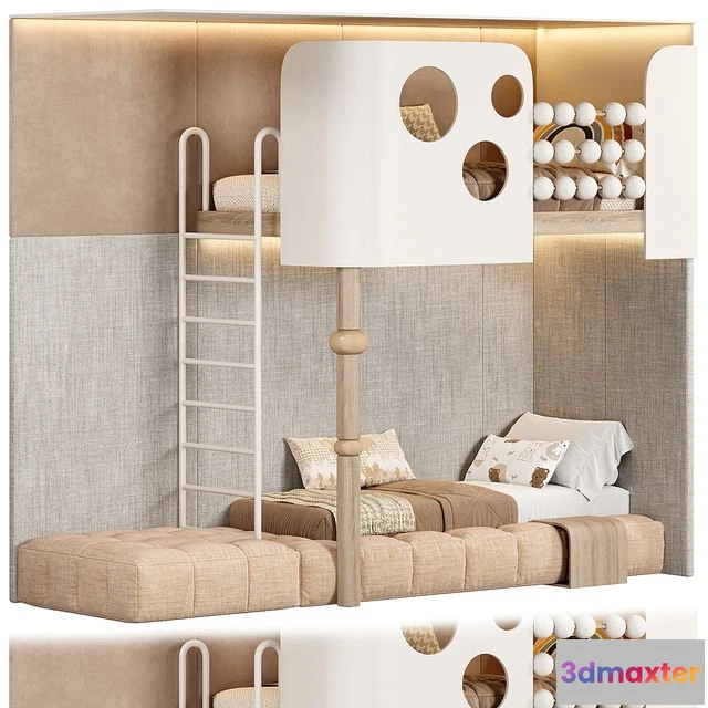 1548879 - Children bunk bed Kids room 3D Max