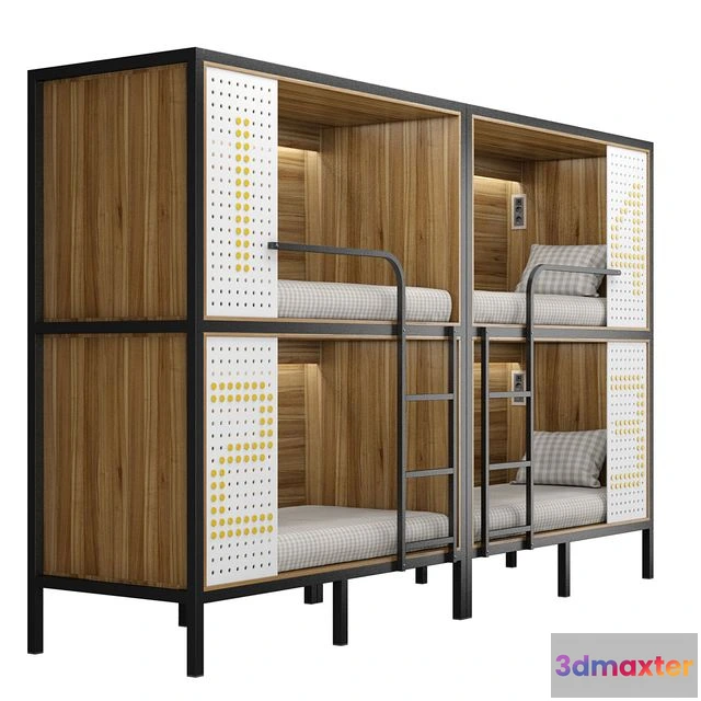 1549827 - Bunk bed for hostel and dorm 3D Max