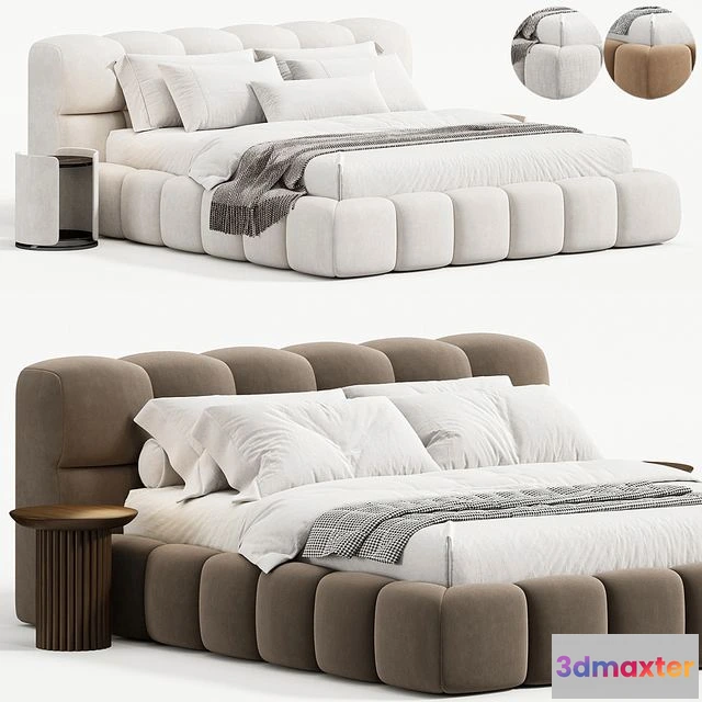 1551553 - Hildon Boucle Bed Frame 3D Max