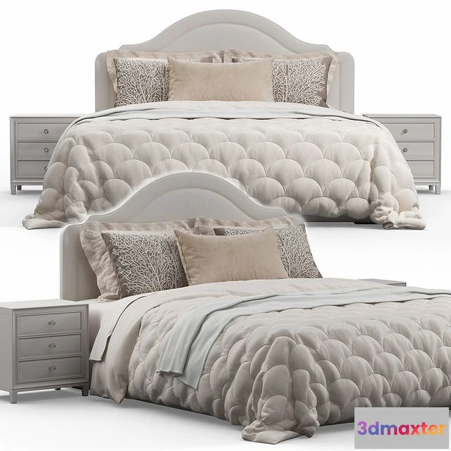 1552305 - Rabin Qween Headboard Bed 3D Max