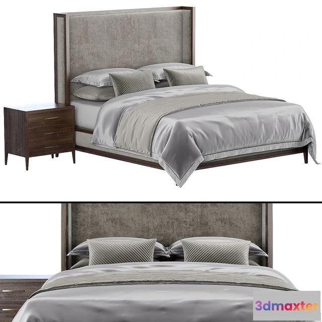 1552353 - RH The French Contemporary bed 3D Max