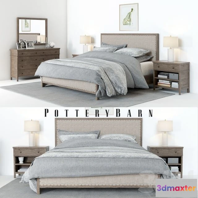 1555591 - Pottery Barn Toulouse Bedroom set 3D Max