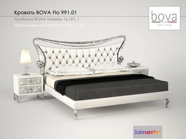 1556095 - Bed BOVA Flo 991.01 3D Max