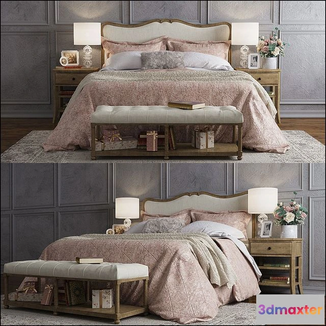 1556513 - Pottery Barn Claremont bed 3D Max