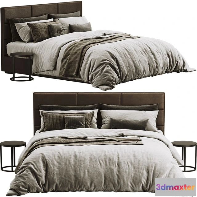 1556531 - RH Modena Leather Bed 3D Max