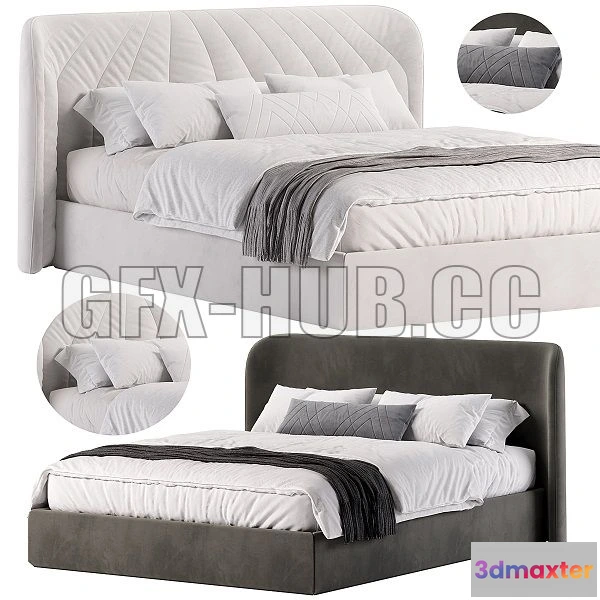 1556779 - VICTORIA Bed by Milano Bedding 3D Max