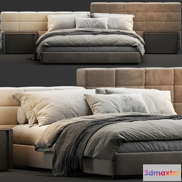 1557623 - Minotti lawrence bed 3D Max