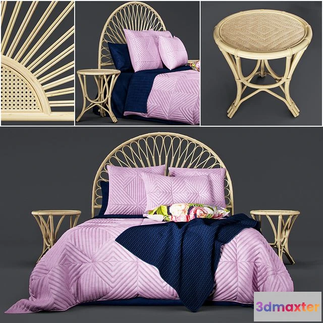 1558279 - Bed Linen Newport Quilted Velvet 3D Max