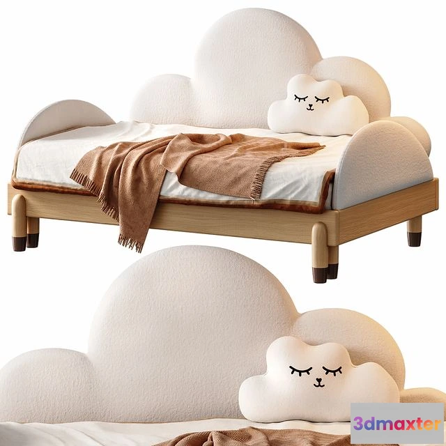 1558313 - Contemporary White Daybed by Litfad 3D Max