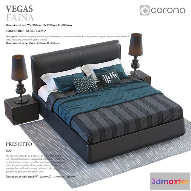 1558347 - Faina bed 3D Max