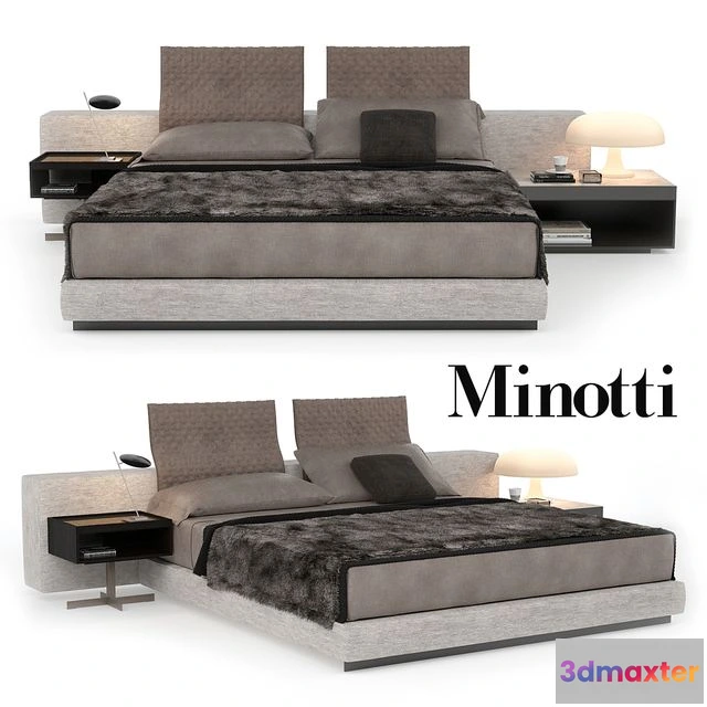 1560260 - Minotti Bed Yang 3D Max
