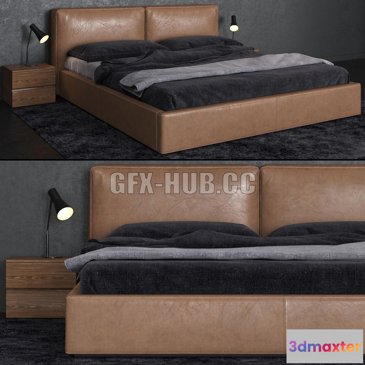 1560982 - Bed Nicoline Letti SOFT CONTENITORE 3D Max