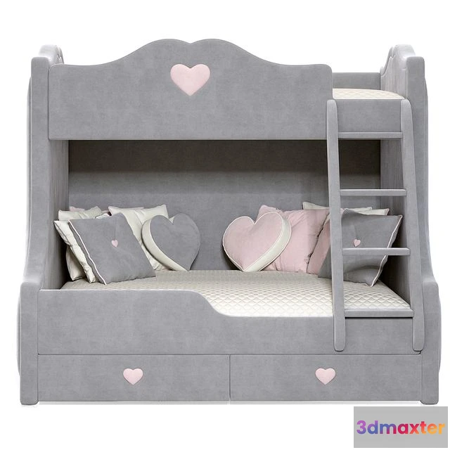 1563125 - Bed SWEET HEART Iriska 3D Max