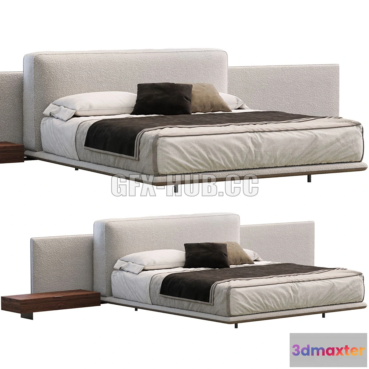 1563480 - Bed Horizonte By Minotti 3D Max