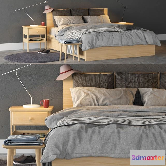 1563868 - Ikea Malm Bed 3D Max