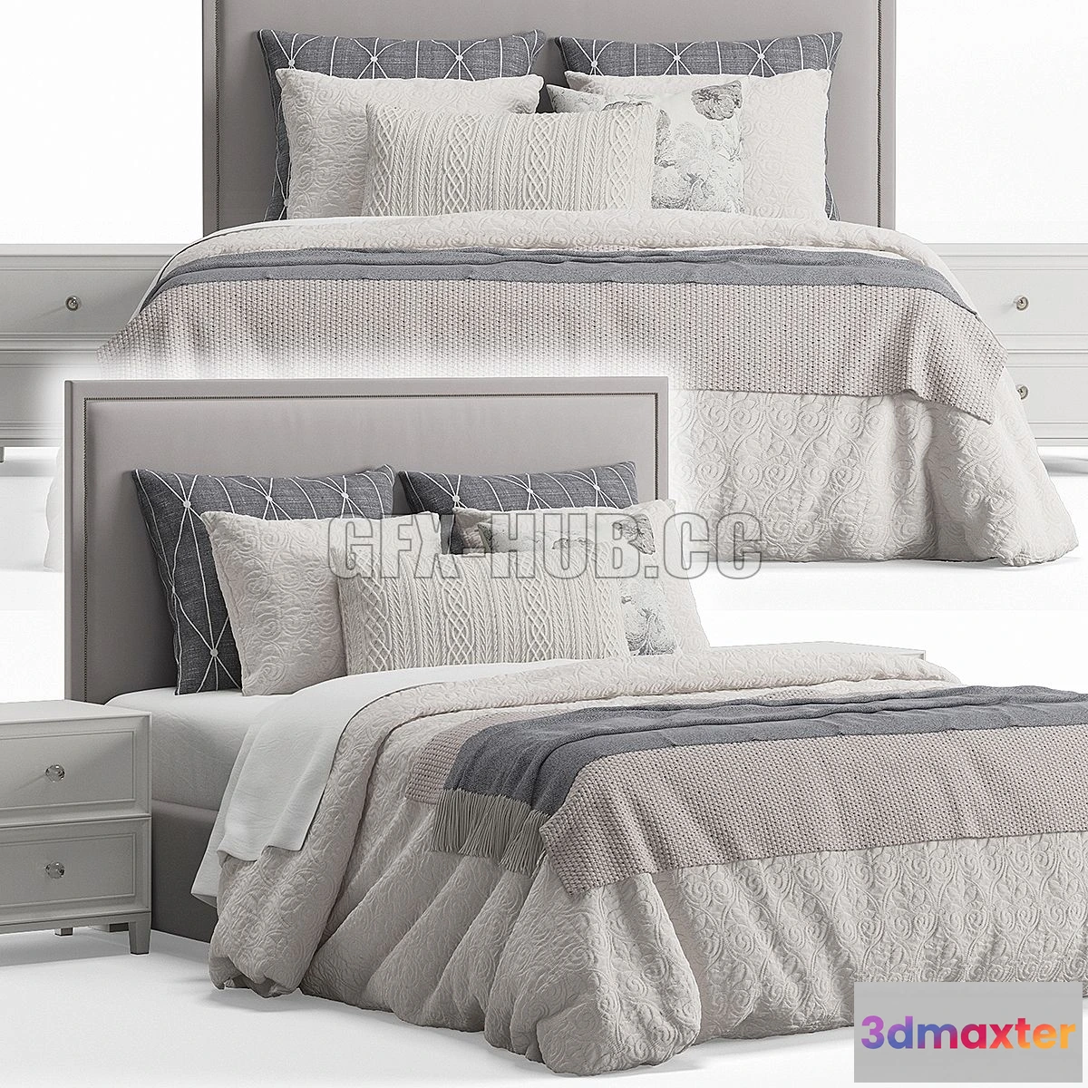 1565740 - Bassett Furniture Manhattan Rectangular Bed 3D Max